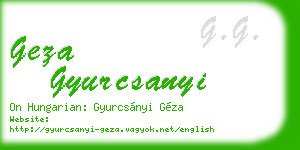 geza gyurcsanyi business card